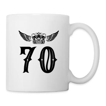 70 Number crown - Mug - white - Right