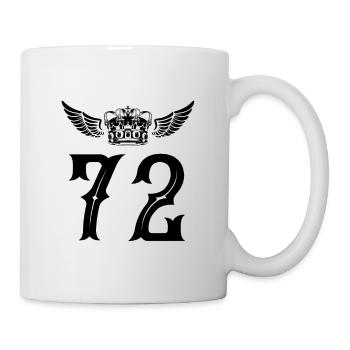 72 Zahl Krone - Tasse - Weiß - Rechts