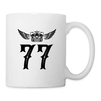 77 Zahl Krone - Tasse - Weiß - Rechts