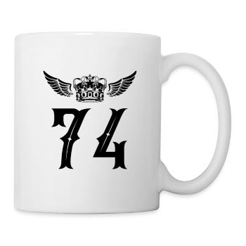 74 Couronne numérique - Mug blanc - blanc - Droite