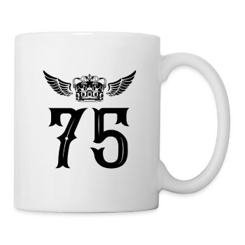 75 Couronne numérique - Mug blanc - blanc - Droite