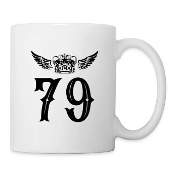79 Zahl Krone - Tasse - Weiß - Rechts