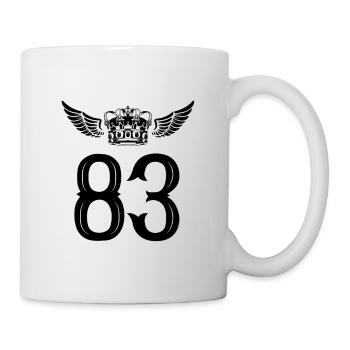 83 Couronne numérique - Mug blanc - blanc - Droite