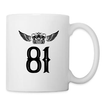 81 Zahl Krone - Tasse - Weiß - Rechts