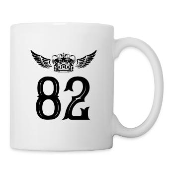 82 Number crown - Mug - white - Right