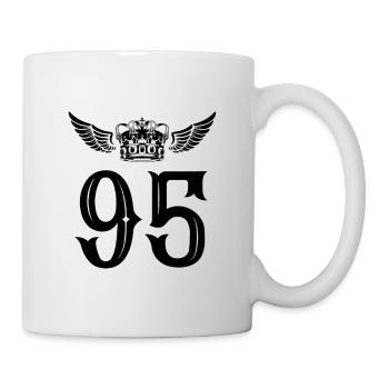 95 Couronne numérique - Mug blanc - blanc - Droite