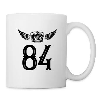 84 Zahl Krone - Tasse - Weiß - Rechts