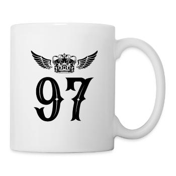 97 Couronne numérique - Mug blanc - blanc - Droite