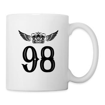 98 Couronne numérique - Mug blanc - blanc - Droite