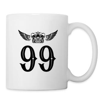 99 Couronne numérique - Mug blanc - blanc - Droite