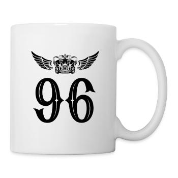 96 Couronne numérique - Mug blanc - blanc - Droite