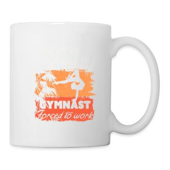 Born to do gymnastics, forced to work - Mug - white - Right