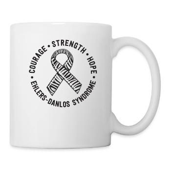 Courage Strength Hope Ehlers-Danlos Syndrome EDS - Mug - white - Right