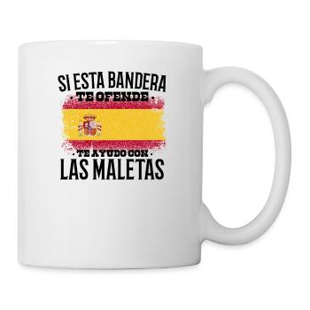 Si Esta Bandera Te Ofende Te Ayudo Con Las Maletas - Mug blanc - blanc - Droite