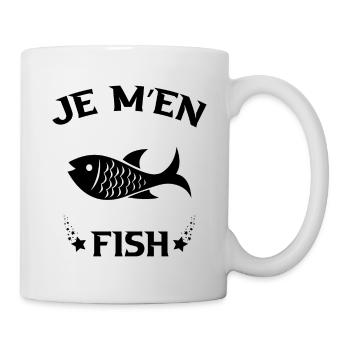 Je M'en Fish Cadeau Pêcheur Drôle Pêche - Mug blanc - blanc - Droite