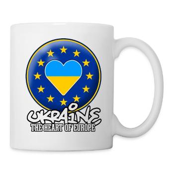 Ukraine - Le cœur de l’Europe - Mug blanc - blanc - Droite