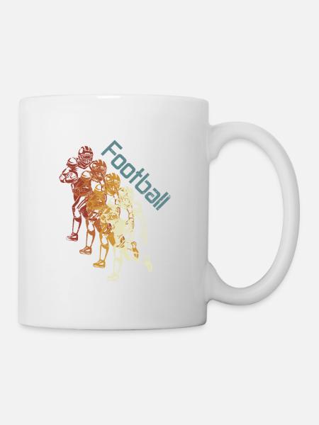 Retro vintage Football Quaterback - Mug - white