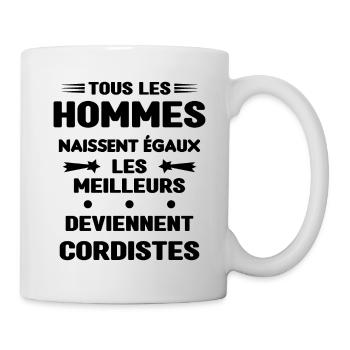 Les Meilleurs Hommes Deviennent Cordistes - Mug blanc - blanc - Droite