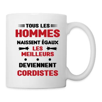 Les Meilleurs Hommes Deviennent Cordistes - Mug blanc - blanc - Droite
