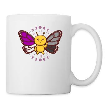 Asexuelle Flagge Ass Monarch Schmetterling Insekt Subtil - Tasse - Weiß - Rechts