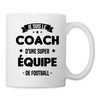 Je suis le coach d'une super équipe de football - Mug blanc - blanc - Droite