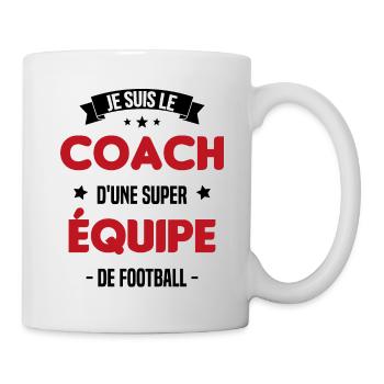 Je suis le coach d'une super équipe de football - Mug blanc - blanc - Droite