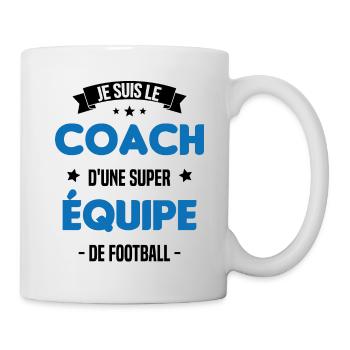 Je suis le coach d'une super équipe de football - Mug blanc - blanc - Droite
