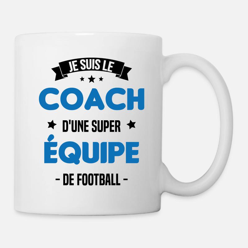 Je suis le coach d'une super équipe de football - Mug blanc - blanc