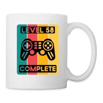58th Birthday Shirt Gamer Gambler Men Gift - Mug - white - Right