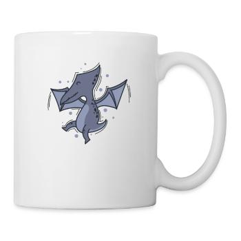 Flugsaurier Dino Dinosaurier Reptil Tier - Tasse - Weiß - Rechts