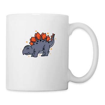 Dinosaurier Stegosaurus Dinosaurier Reptil - Tasse - Weiß - Rechts
