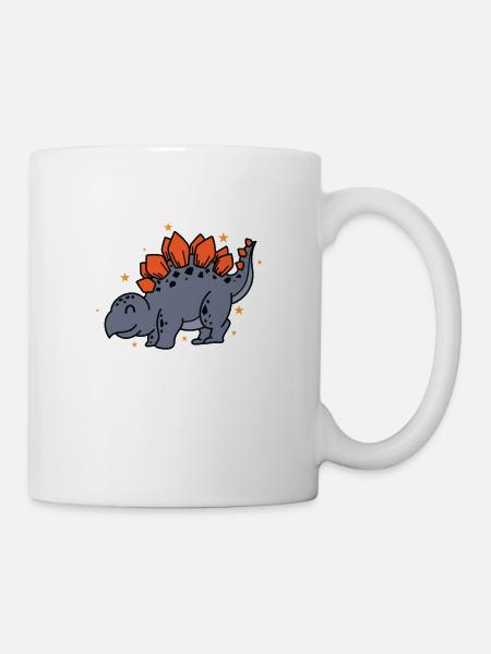 Dinosaurier Stegosaurus Dinosaurier Reptil - Tasse - Weiß