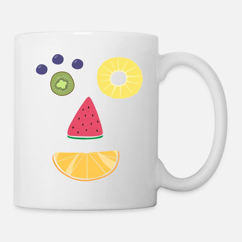 Visage de fruit - Mug blanc - blanc