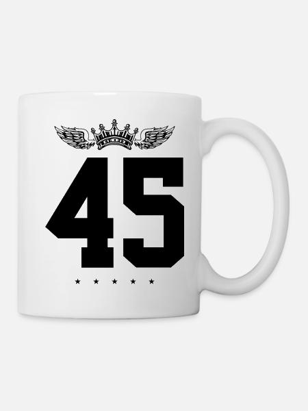 45 Couronne numérique - Mug blanc - blanc