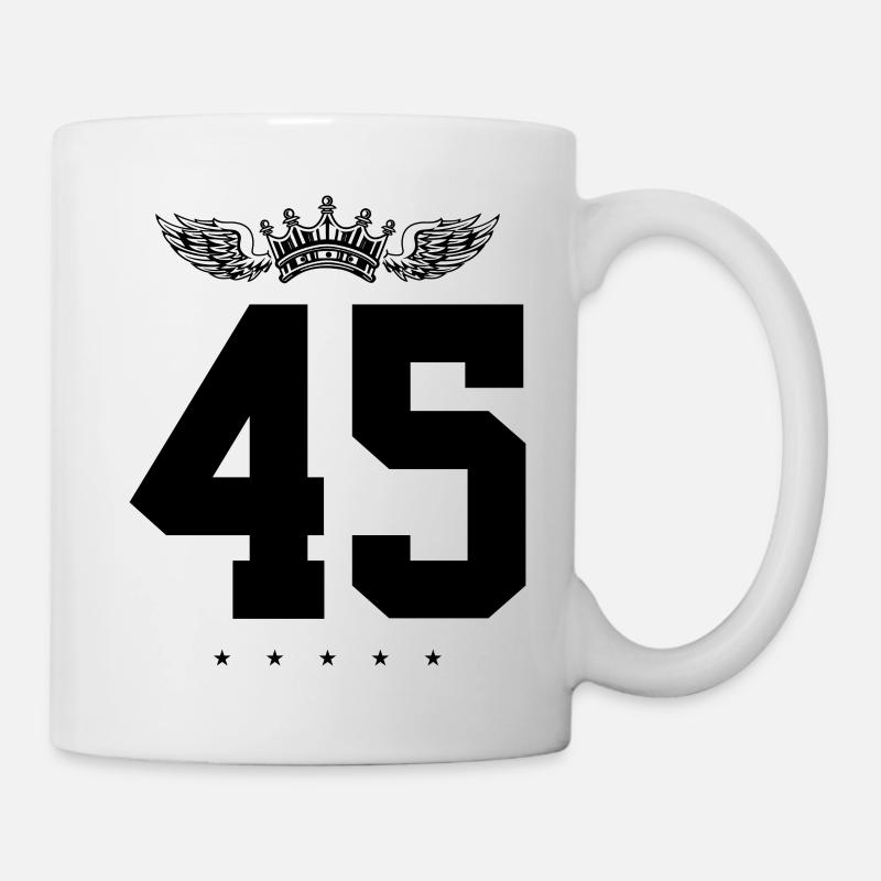 45 Couronne numérique - Mug blanc - blanc