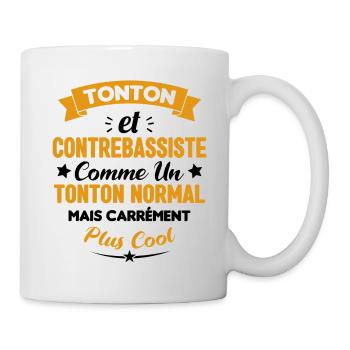 Tonton et Contrebassiste comme un tonton normal - Mug blanc - blanc - Droite