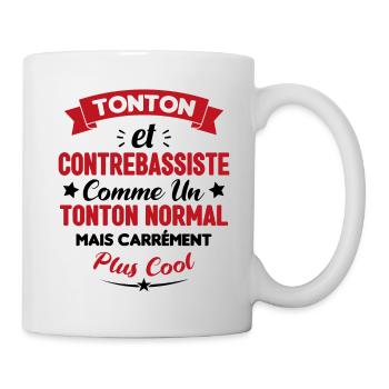 Tonton et Contrebassiste comme un tonton normal - Mug blanc - blanc - Droite
