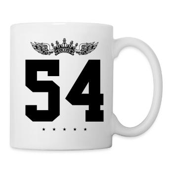 54 Couronne de numéros - Mug blanc - blanc - Droite
