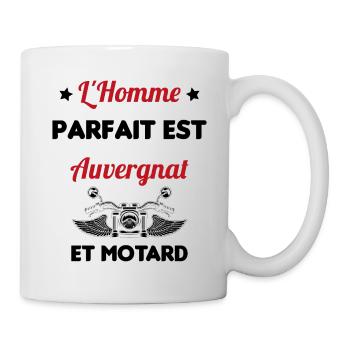 L'Homme Parfait Est Auvergnat Motard - Mug blanc - blanc - Droite