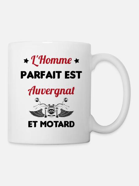 L'Homme Parfait Est Auvergnat Motard - Mug blanc - blanc
