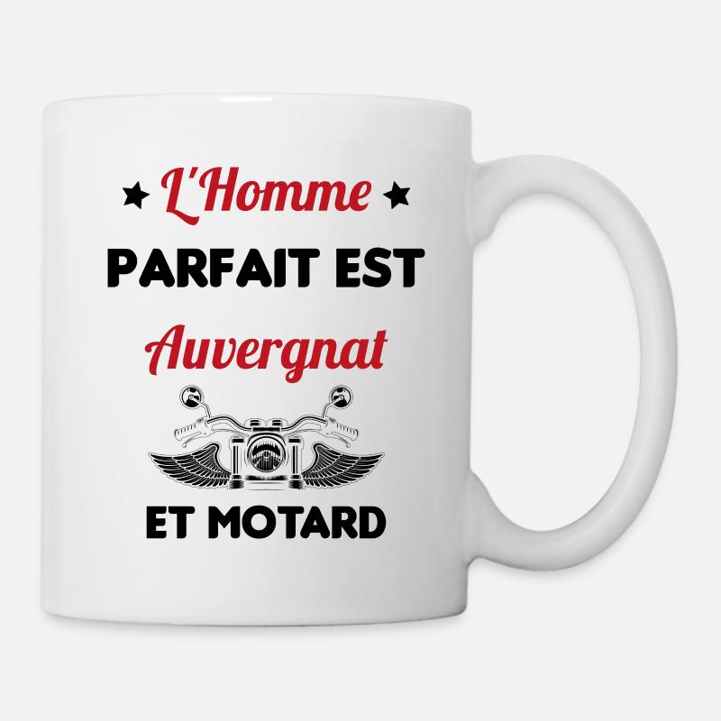 L'Homme Parfait Est Auvergnat Motard - Mug blanc - blanc