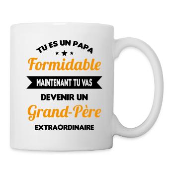 Futur grand-père cadeau annonce de grossesse - Mug blanc - blanc - Droite