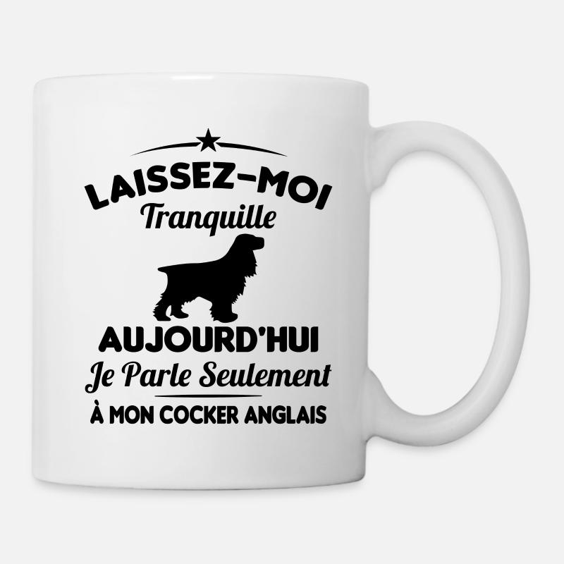 Je parle seulement à mon Cocker Anglais - Mug blanc - blanc
