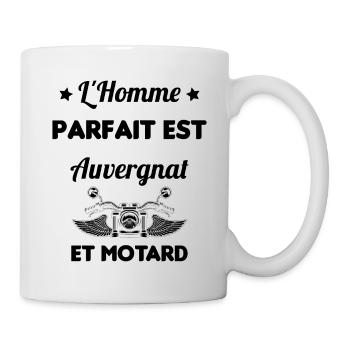 L'Homme Parfait Est Auvergnat Motard - Mug blanc - blanc - Droite