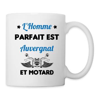 L'Homme Parfait Est Auvergnat Motard - Mug blanc - blanc - Droite