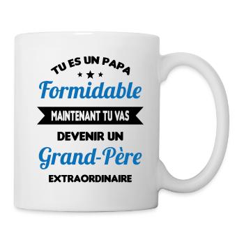 Futur grand-père cadeau annonce de grossesse - Mug blanc - blanc - Droite