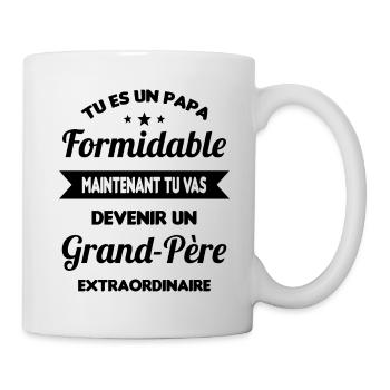 Futur grand-père cadeau annonce de grossesse - Mug blanc - blanc - Droite