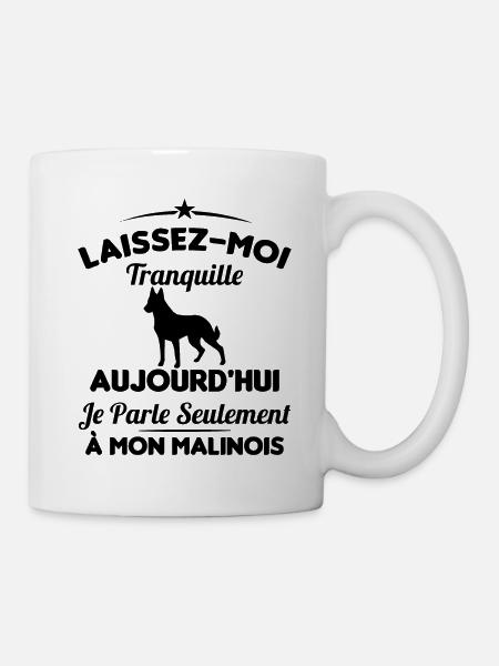 Je parle seulement à mon Malinois - Mug blanc - blanc