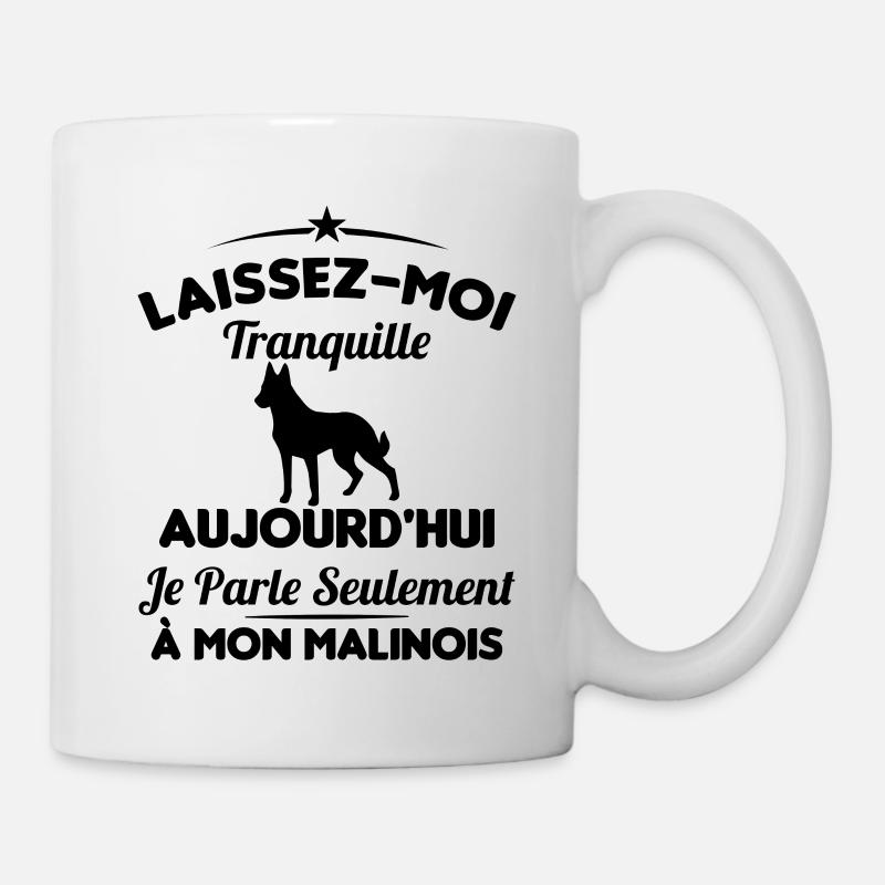 Je parle seulement à mon Malinois - Mug blanc - blanc