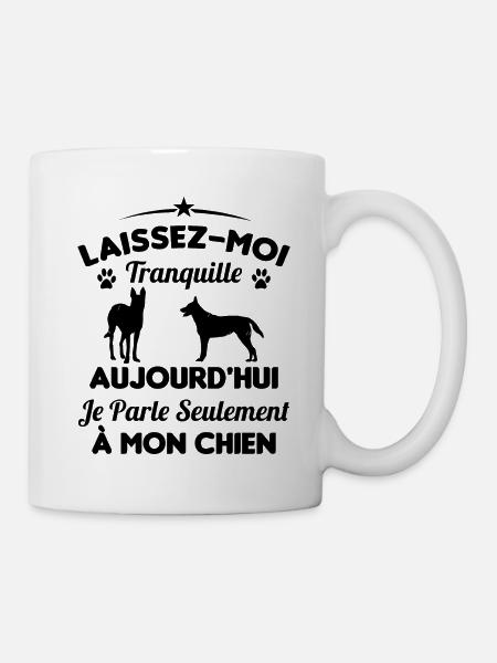 Aujourd'hui Je parle Seulement a Mon Chien - Mug blanc - blanc